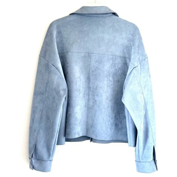 EUC Truth by Republic Blue Faux Suede Jacket - Picture 2 of 2